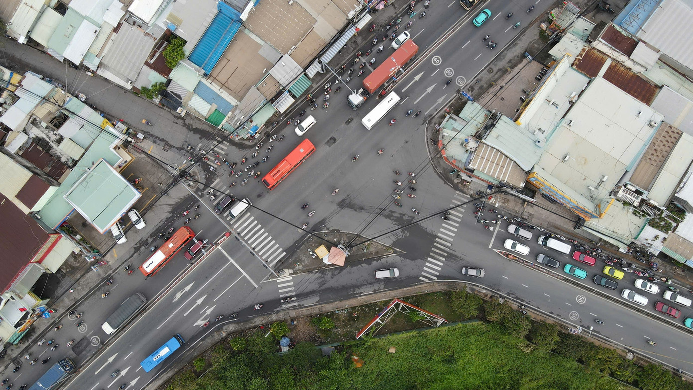 Khu vực nút giao quốc lộ 1 - đường Nguyễn Hữu Trí (huyện Bình Chánh).