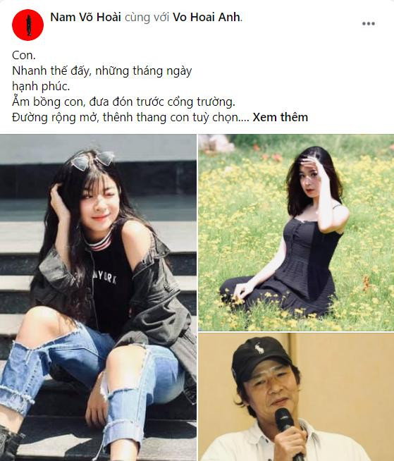 Thời gian vừa rồi, Võ Hoài Nam đã viết thơ chúc mừng con gái nhỏ sinh nhật tròn 16 tuổi trên trang cá nhân và dành được nhiều lời khen ngợi từ khán giả.