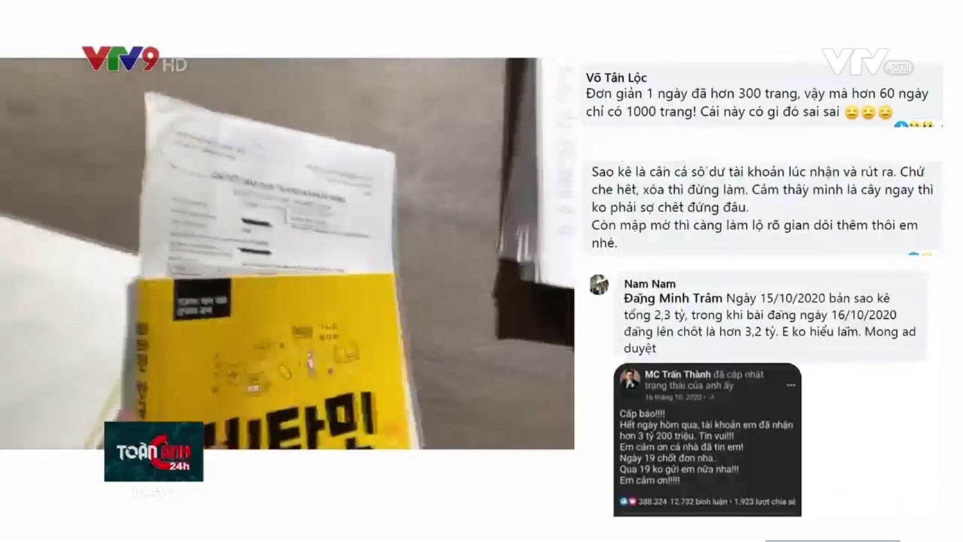 Clip Trấn Thành đăng tải lên trang cá nhân để giải đáp thắc mắc của dư luận về số tiền kêu gọi quyên góp từ thiện. Dù nam MC tận tình giải thích nhưng nhiều ý kiến không đồng tình, nhiều người còn tỏ ra nghi ngờ tính xác thực của bản sao kê, cho rằng có chỉnh sửa thậm chí là làm giả.