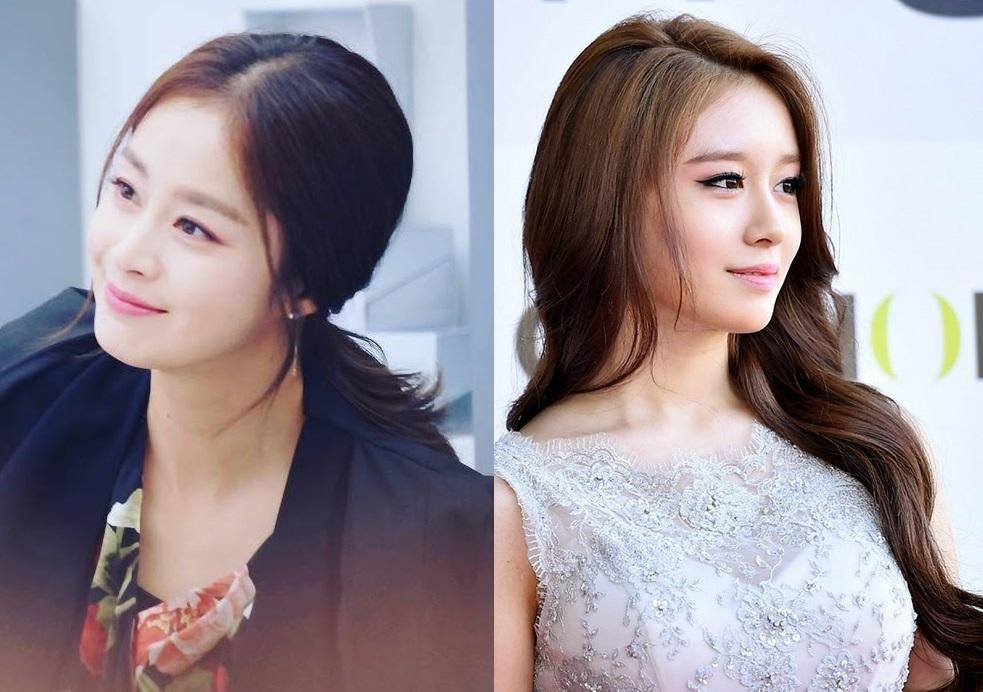 Thời điểm mới ra mắt, thành viên nhóm T-ara - Ji Yeon từng được mệnh danh là “tiểu Kim Tae Hee”. Đường nét của cả hai có nhiều điểm chung như chiếc mũi cao, khuôn mặt thanh tú,…