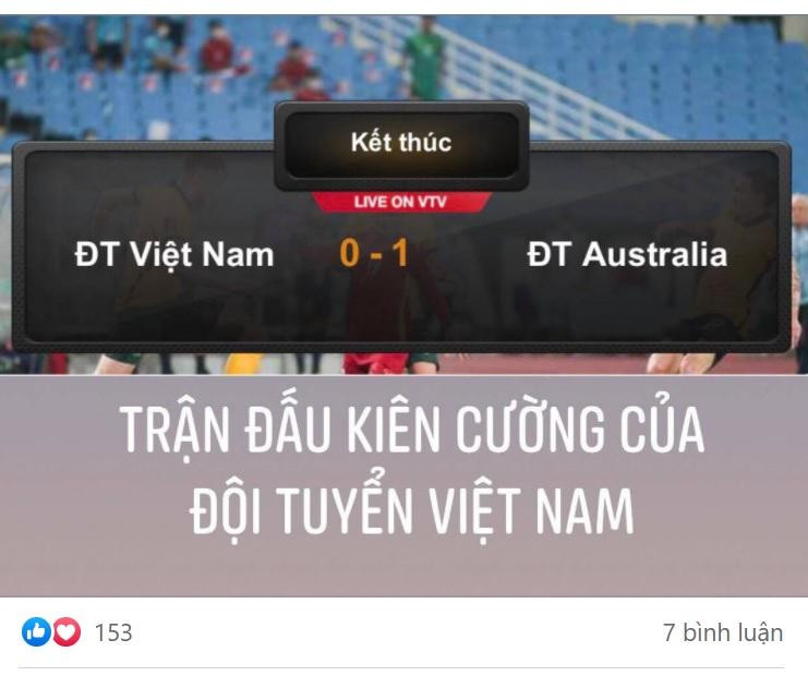 Tài khoản Bóng đá đỉnh cao bình luận: “Vẫn có gì đó rất tiếc nuối dù biết rằng Úc cũng chủ động chậm lại và vượt trội hơn. Hy vọng trận tiếp theo chúng ta sẽ chiến thắng”.