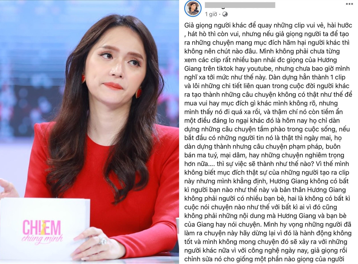 Phía Hương Giang phủ nhận và lên tiếng đính chính thông tin Phía Hương Giang phủ nhận và lên tiếng đính chính thông tin