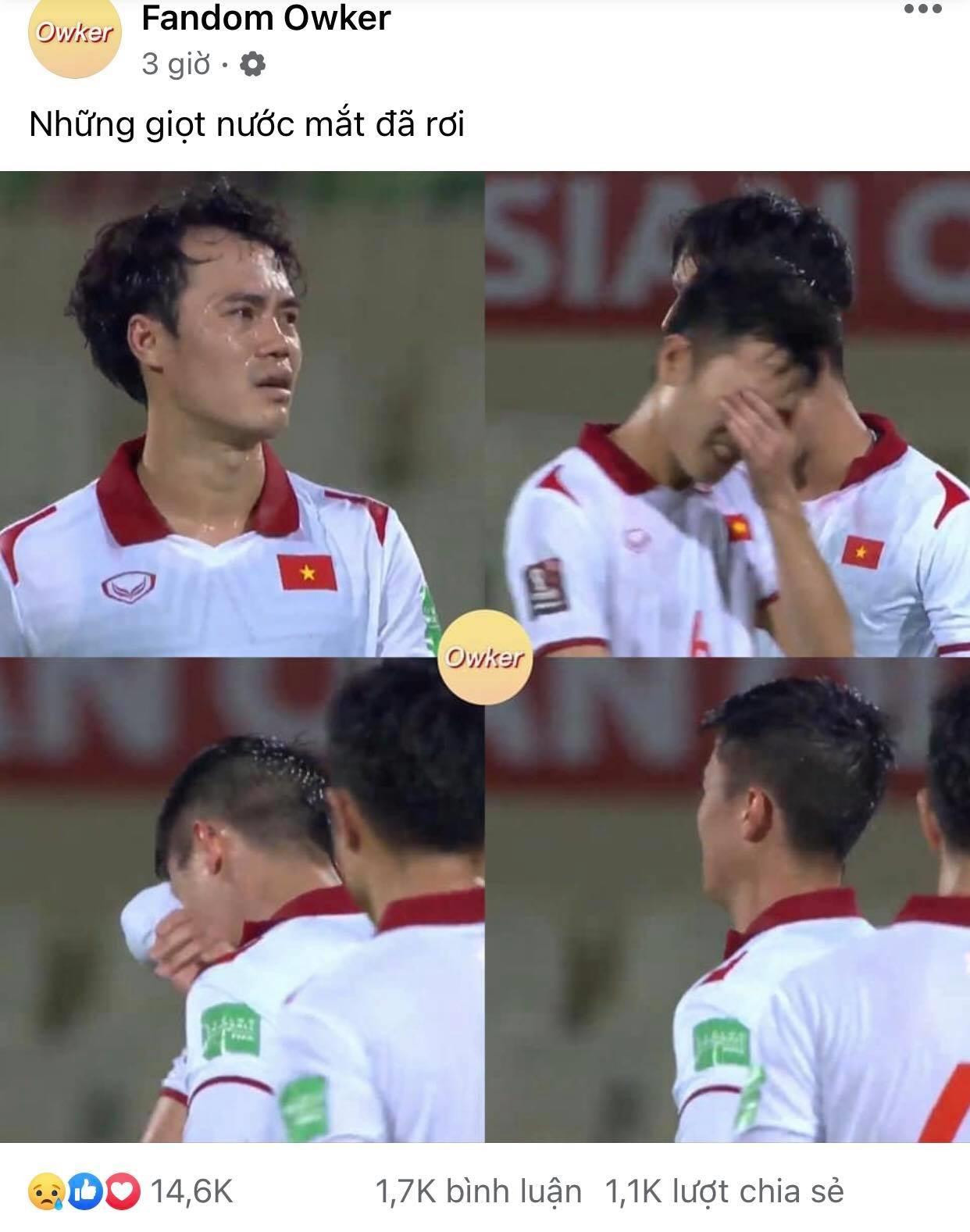 Những giọt nước mắt của các cầu thủ đã rơi...