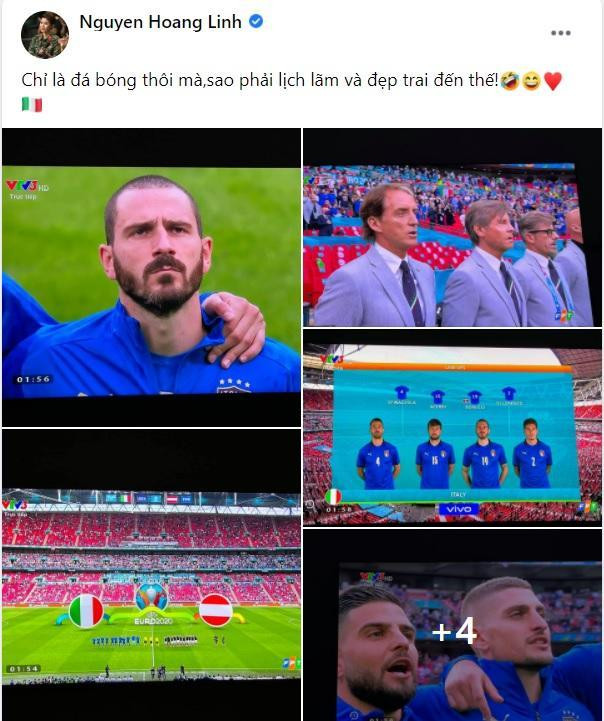 MC Hoàng Linh cảm thán vì độ điển trai của các cầu thủ MC Hoàng Linh cảm thán vì độ điển trai của các cầu thủ