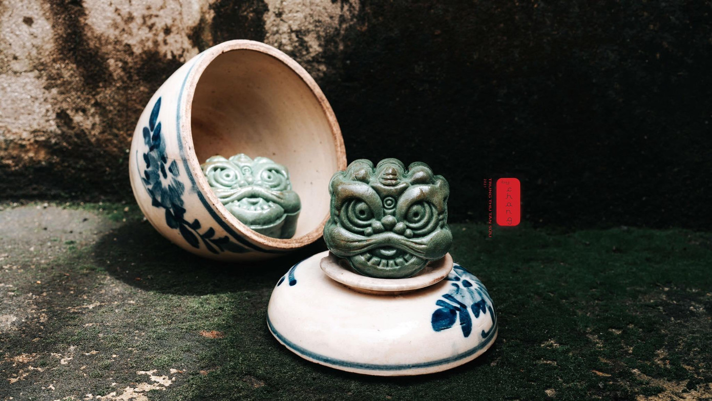 Chiếc bánh Trung thu độc, lạ của Hồng Trang. (Ảnh: NVCC) Chiếc bánh Trung thu độc, lạ của Hồng Trang. (Ảnh: NVCC)