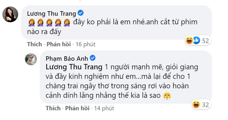 Hai diễn viên tương tác với nhau. Lương Thu Trang phủ nhận mình không phải là cô gái trong hình Hai diễn viên tương tác với nhau. Lương Thu Trang phủ nhận mình không phải là cô gái trong hình