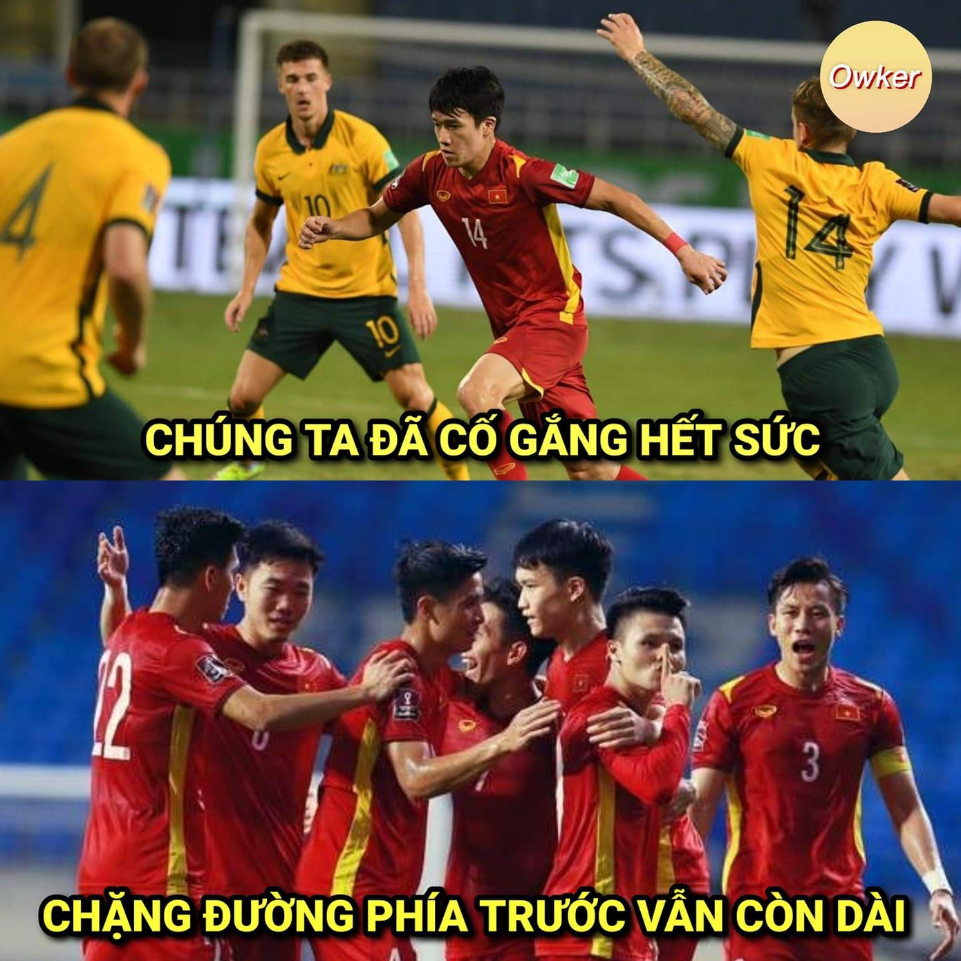 Fandom Owker - Một fanpage lớn của người hâm mộ bóng đá Việt Nam viết: “Australia có được chiến thắng tối thiểu, chúng ta thua nhưng đã chiến đấu kiên cường. Phía trước còn nhiều khó khăn phải đương đầu, nhưng hãy yên tâm vì chúng tôi luôn bên các bạn!”.