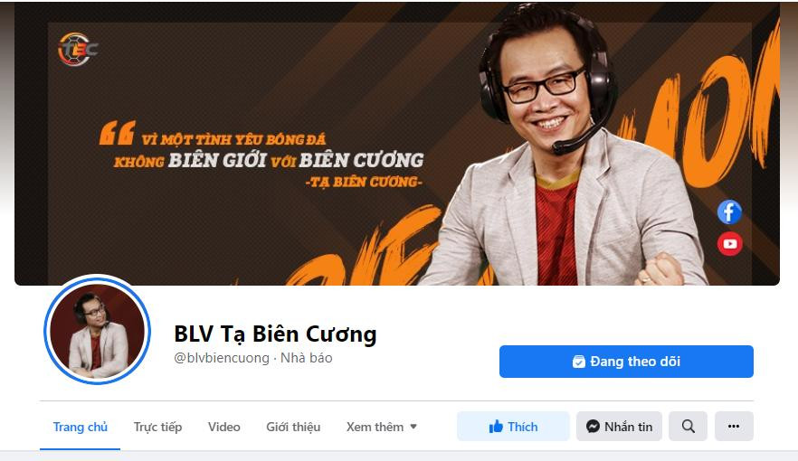 Fanpage chính thức của BLV Biên Cương