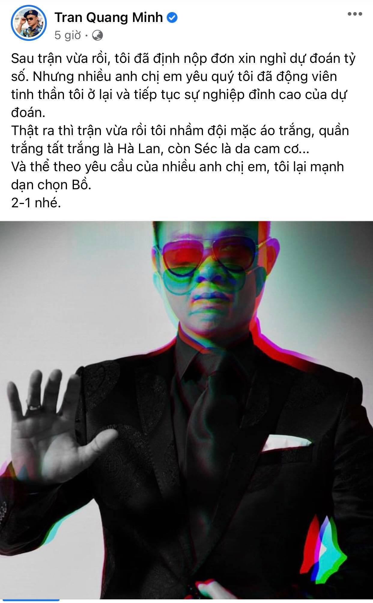 Trước trận đấu, BTV Quang Minh mạnh dạn dự đoán Bồ Đào Nha chiến thắng nhưng rất tiếc anh đã nhầm Trước trận đấu, BTV Quang Minh mạnh dạn dự đoán Bồ Đào Nha chiến thắng nhưng rất tiếc anh đã nhầm