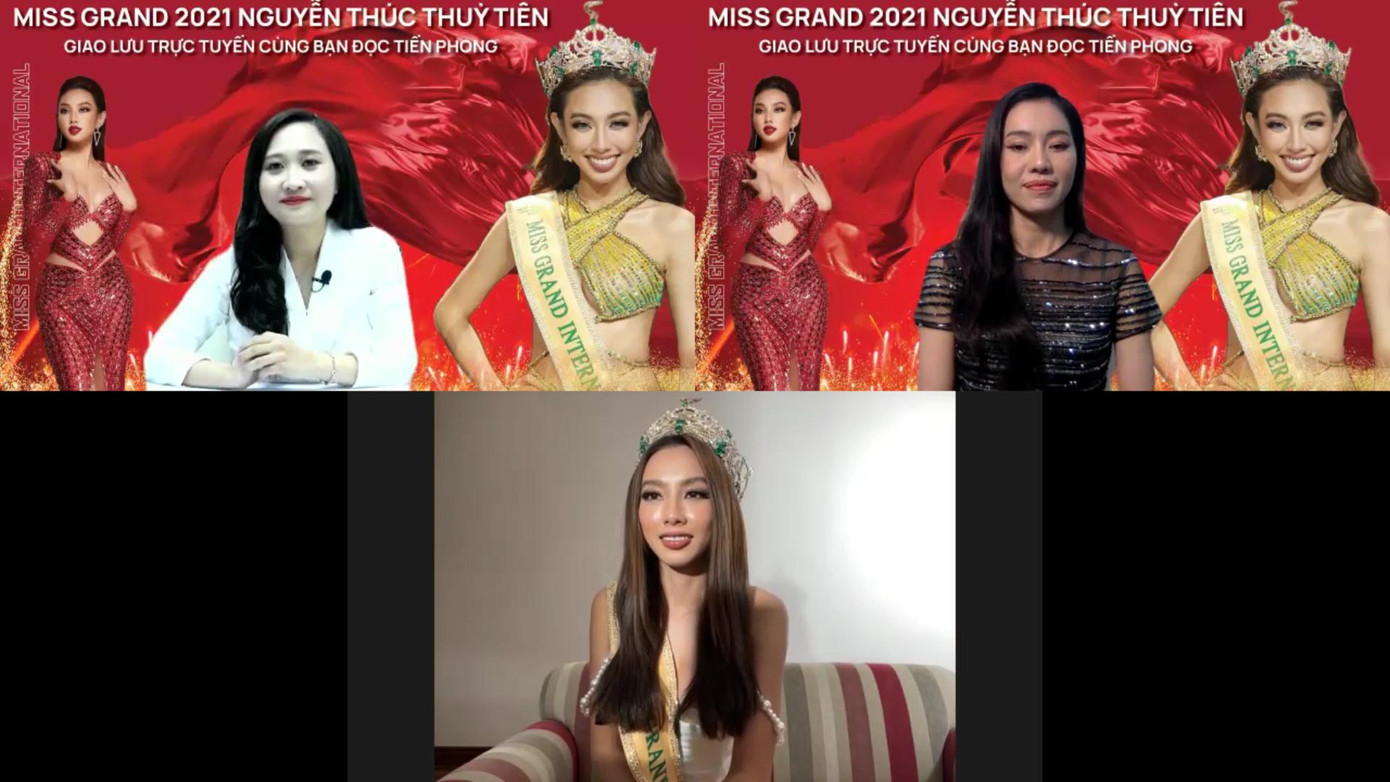 Thùy Tiên xuất hiện xinh đẹp trong buổi livestream giao lưu cùng bạn đọc báo Tiền Phong Thùy Tiên xuất hiện xinh đẹp trong buổi livestream giao lưu cùng bạn đọc báo Tiền Phong