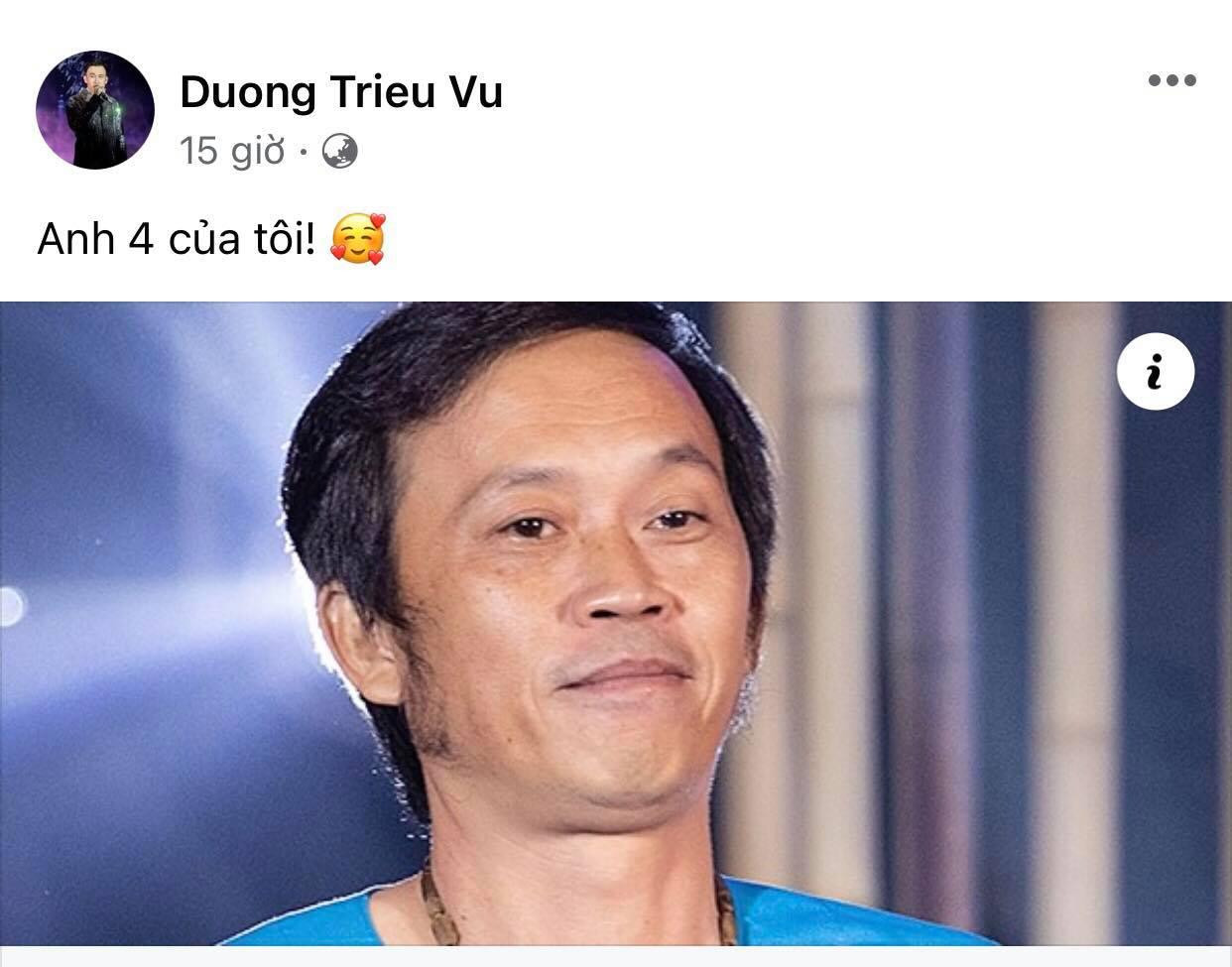 Em trai ruột của Hoài Linh – ca sĩ Dương Triệu Vũ viết trên trang cá nhân Em trai ruột của Hoài Linh – ca sĩ Dương Triệu Vũ viết trên trang cá nhân