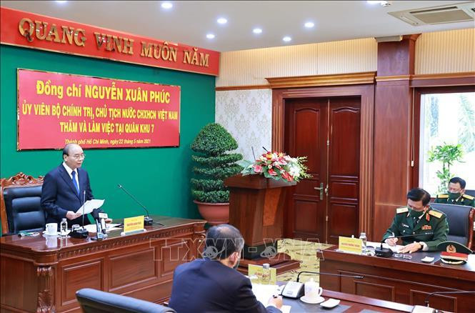 Chủ tịch nước Nguyễn Xuân Phúc phát biểu. Ảnh: Thống Nhất/TTXVN Chủ tịch nước Nguyễn Xuân Phúc phát biểu. Ảnh: Thống Nhất/TTXVN