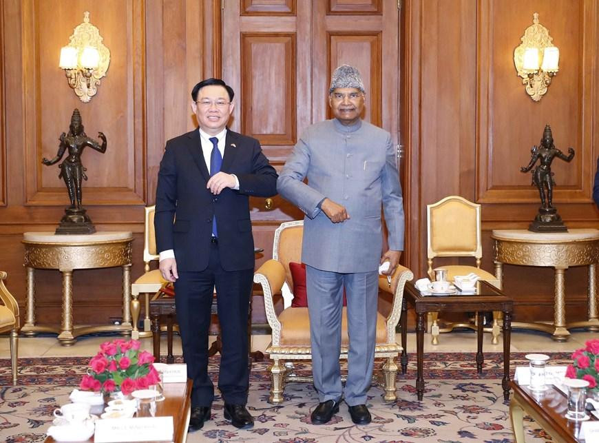 Chủ tịch Quốc hội Vương Đình Huệ và Tổng thống Ấn Độ Ram Nath Kovind. (Ảnh: Doãn Tấn/TTXVN) Chủ tịch Quốc hội Vương Đình Huệ và Tổng thống Ấn Độ Ram Nath Kovind. (Ảnh: Doãn Tấn/TTXVN)