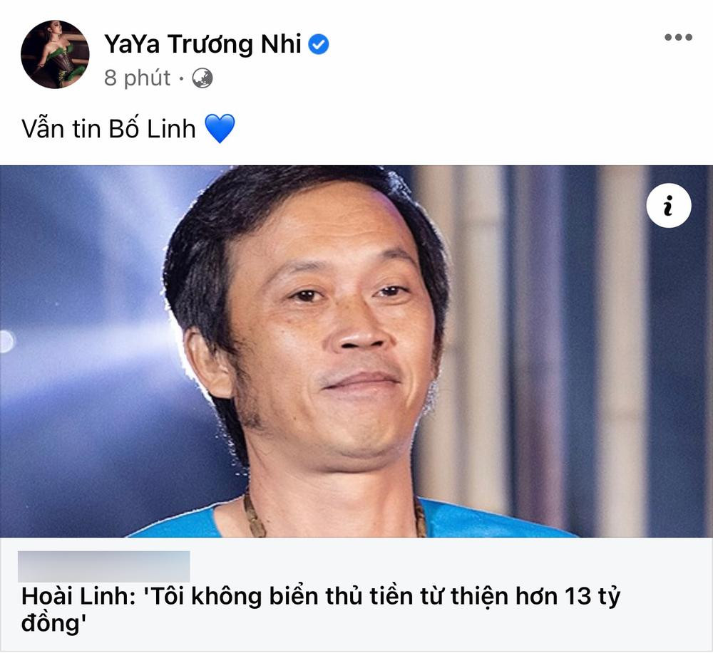 Người mẫu Yaya Trường Nhi - người từng vào vai con gái của Hoài Linh trong bộ phim Nhà có 5 nàng tiên cũng lên tiếng ủng hộ Người mẫu Yaya Trường Nhi - người từng vào vai con gái của Hoài Linh trong bộ phim Nhà có 5 nàng tiên cũng lên tiếng ủng hộ