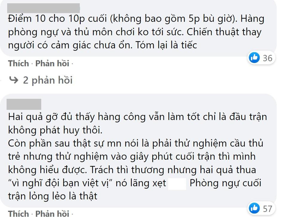 Chiến thuật và sơ hở từ hàng thủ của tuyển Việt Nam khiến nhiều cư dân mạng không hài lòng