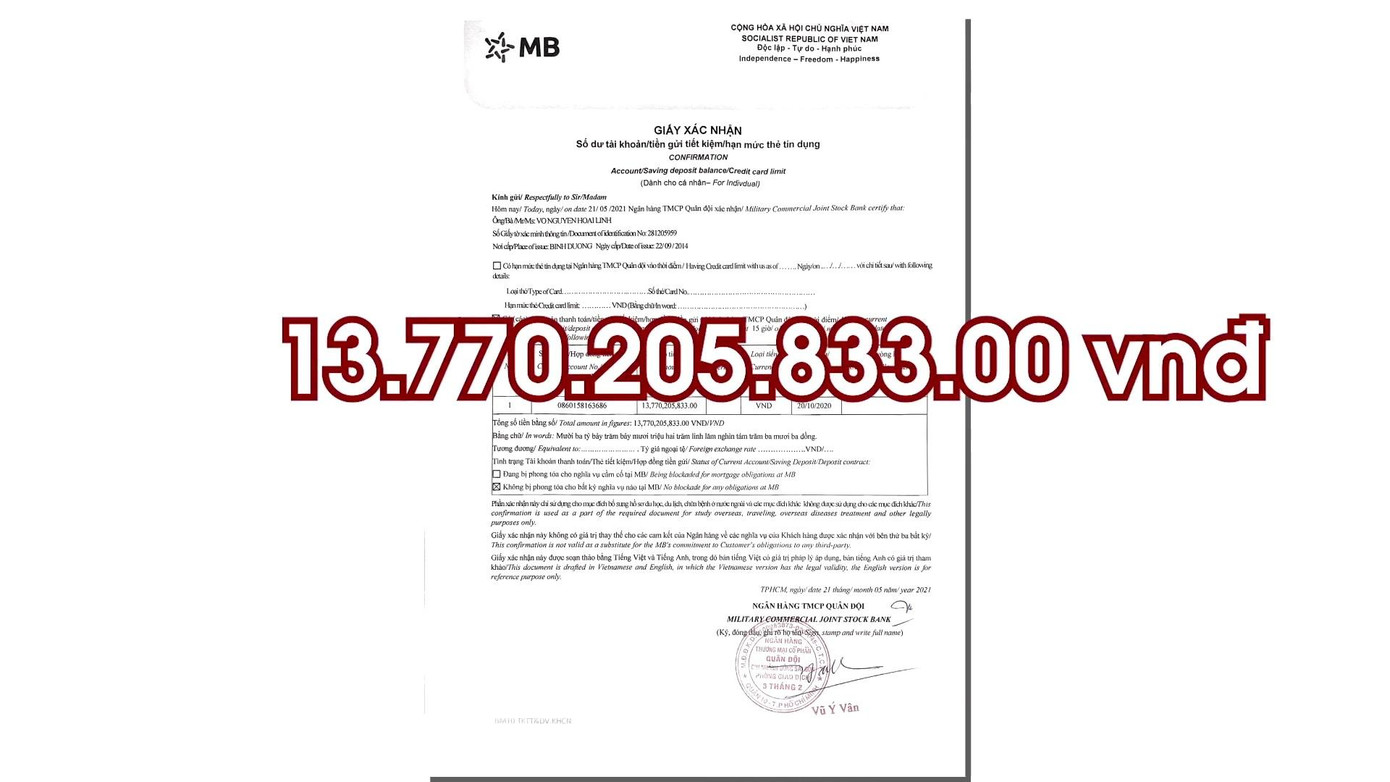 Số tiền sau khi cộng lãi suất và những cái đã chi là hơn 13 tỷ 770 triệu đồng Số tiền sau khi cộng lãi suất và những cái đã chi là hơn 13 tỷ 770 triệu đồng