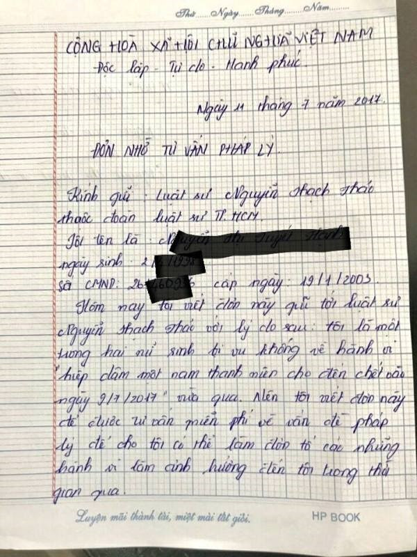 Nữ sinh bị tin đồn “hiếp dâm chết người” nhờ luật sư giúp đỡ ảnh 1