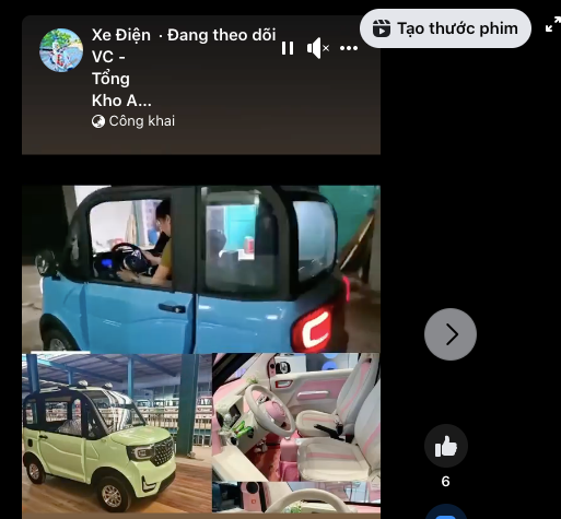 Xe ô tô điện mini được quảng cáo trên mạng. Xe ô tô điện mini được quảng cáo trên mạng.