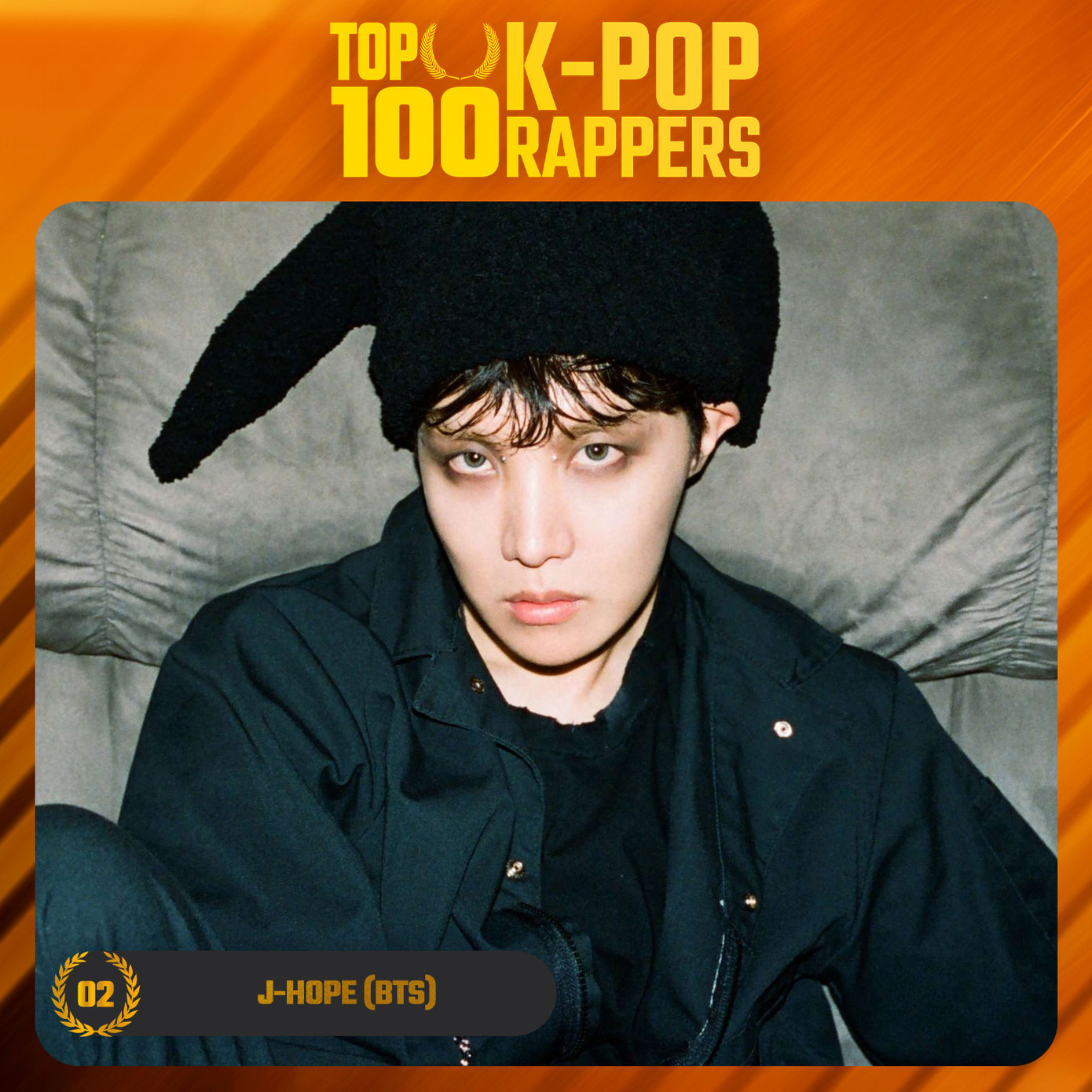 Vị trí thứ hai cũng là thành viên của BTS, J-Hope. Khác với RM có nhiều năm kinh nghiệm, khi được mời làm thực tập sinh cho BTS, J-Hope không biết chút gì về rap, chỉ thành thạo nhảy. Tuy nhiên, thứ anh có được là giọng rap bản năng, nhiều biến hóa và năng lượng. Cùng với việc chăm chỉ rèn luyện, J-Hope ngày càng hoàn thiện hơn.