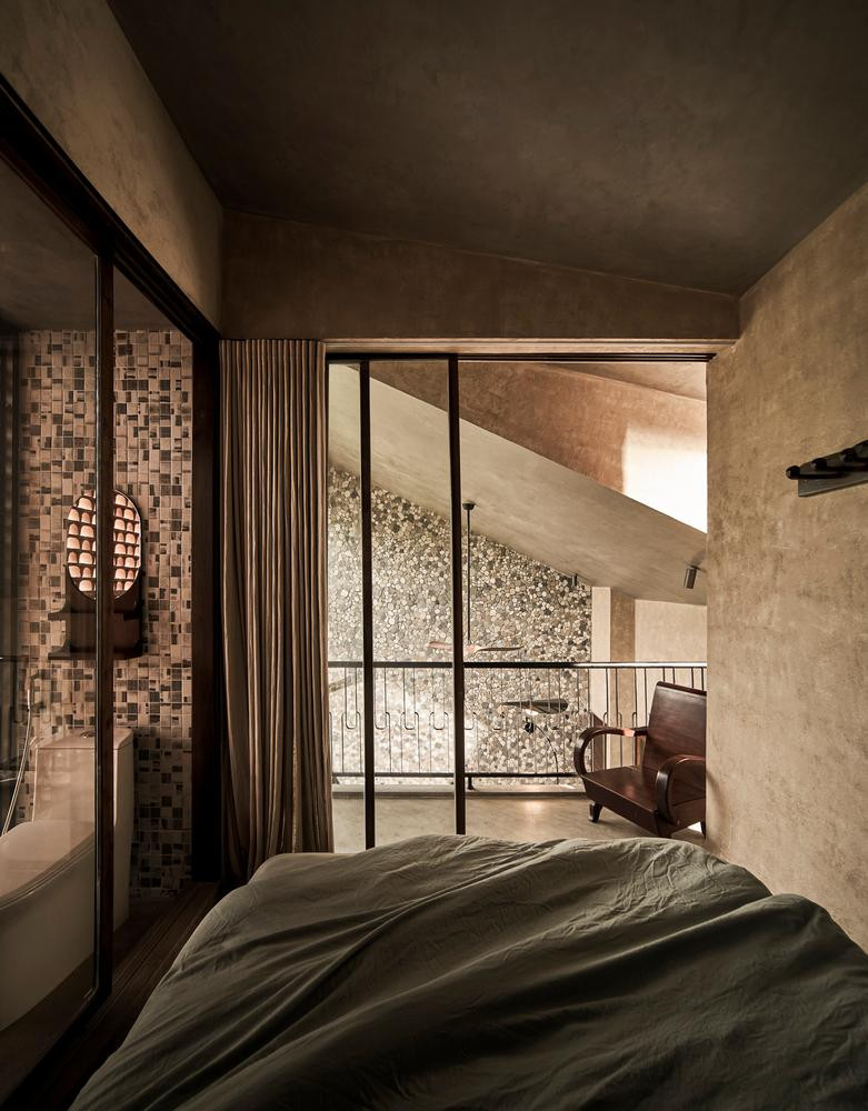 Không gian phòng ngủ tối giản, hướng đến sự thư giãn và hoài niệm.