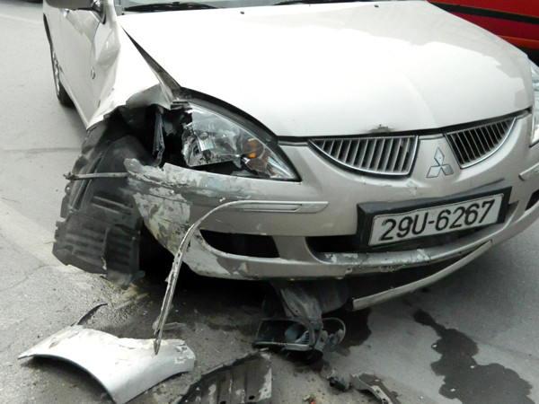 Chiếc xe tại hiện trường