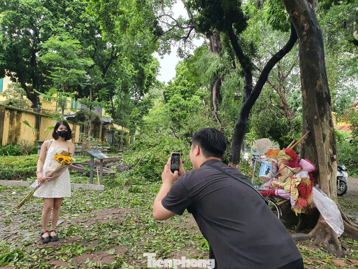 Trao đổi với Tiền Phong, Trương Thị Nhài (SN 2002) cho biết: “Ngày thường tôi không có thời gian lên phố Phan Đình Phùng chụp ảnh như mọi người. Được ngày chủ Nhật lên đây chụp ảnh thì cây cối ngổn ngang, nhưng không sao cả, tôi vẫn có thể chụp được những tấm hình ưng ý. Mặc dù vậy, nhưng khi nhìn thấy con đường tan hoang thế này, tôi thấy rất xót xa”. Trao đổi với Tiền Phong, Trương Thị Nhài (SN 2002) cho biết: “Ngày thường tôi không có thời gian lên phố Phan Đình Phùng chụp ảnh như mọi người. Được ngày chủ Nhật lên đây chụp ảnh thì cây cối ngổn ngang, nhưng không sao cả, tôi vẫn có thể chụp được những tấm hình ưng ý. Mặc dù vậy, nhưng khi nhìn thấy con đường tan hoang thế này, tôi thấy rất xót xa”.