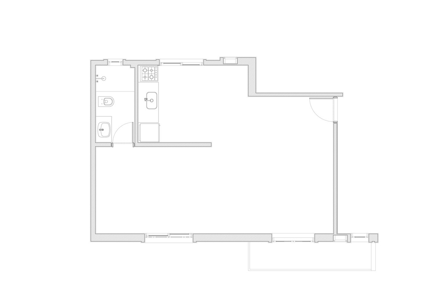 Việc mở rộng bức tường hiện có, cho phép tạo ra một khối lượng che chắn phòng ngủ, di chuyển nó từ mặt tiền chính, quay ra phố nơi các cửa sổ hướng ra khu vườn. Việc mở rộng bức tường hiện có, cho phép tạo ra một khối lượng che chắn phòng ngủ, di chuyển nó từ mặt tiền chính, quay ra phố nơi các cửa sổ hướng ra khu vườn.