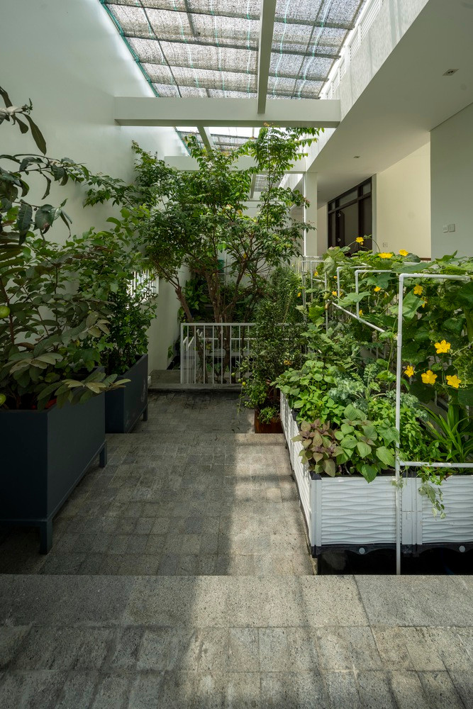 Ngôi nhà tích hợp nhiều kỹ thuật nông nghiệp đô thị khác nhau, như thủy canh, tái sử dụng nước và ủ phân, tạo ra một hệ sinh thái đa dạng với hơn 300 loài thực vật và động vật.