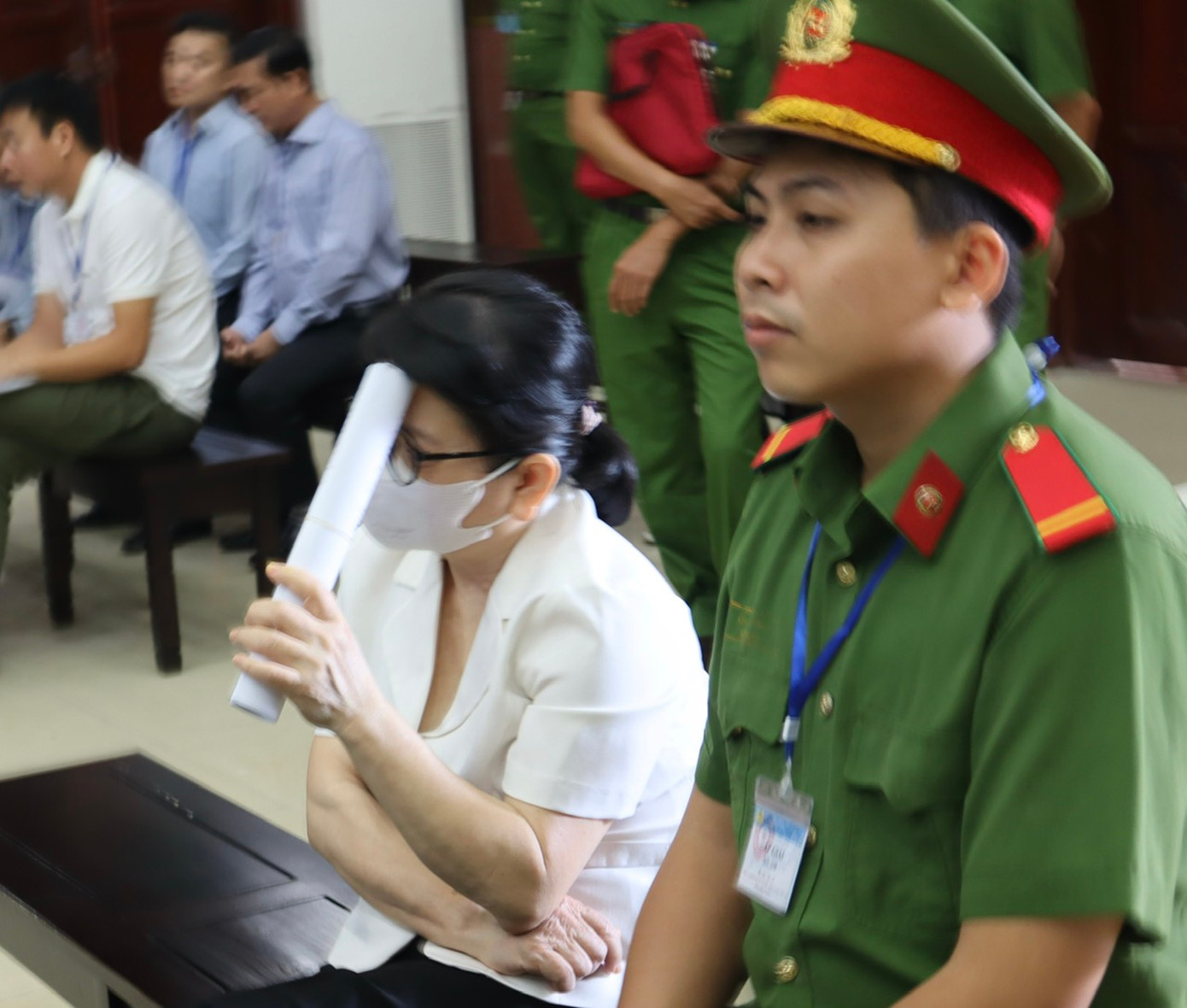 Bị cáo Đỗ Thị Nhàn tại phiên tòa phúc thẩm. Ảnh: Tân Châu Bị cáo Đỗ Thị Nhàn tại phiên tòa phúc thẩm. Ảnh: Tân Châu