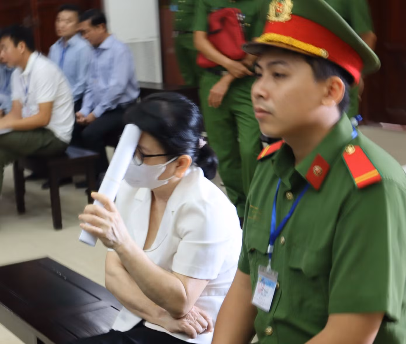 Bà Đỗ Thị Nhàn tại phiên tòa phúc thẩm. Ảnh: Tân Châu.