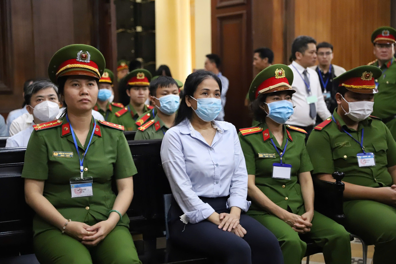 Bà Mai Thị Hồng Hạnh tại phiên tòa. Ảnh: Tân Châu Bà Mai Thị Hồng Hạnh tại phiên tòa. Ảnh: Tân Châu