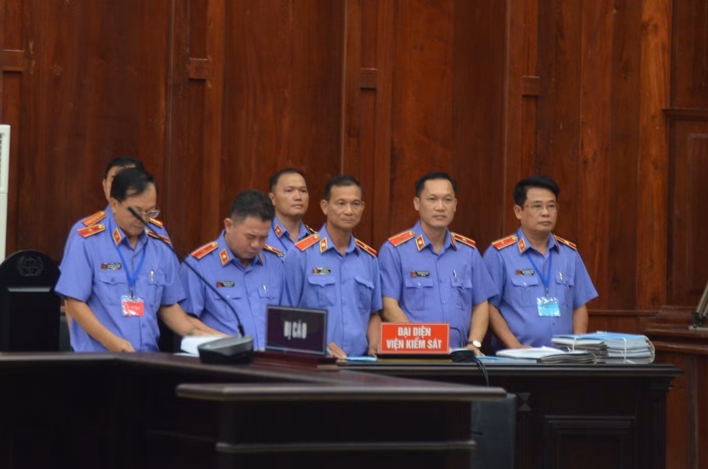 Đại diện Viện Kiểm sát tại phiên tòa phúc thẩm. Ảnh: Tân Châu