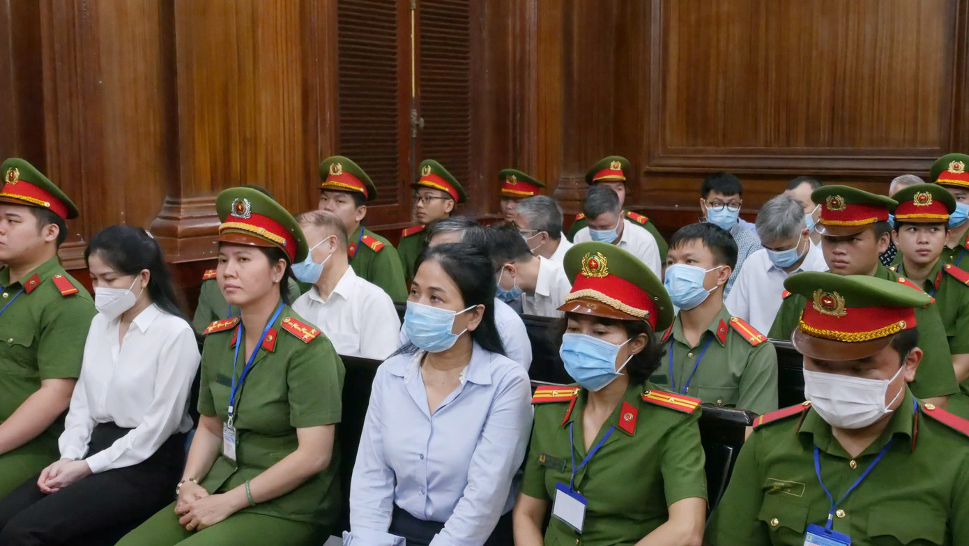 Một góc phòng xử án vụ Xuyên Việt Oil ngày 20/11. Ảnh: Tân Châu Một góc phòng xử án vụ Xuyên Việt Oil ngày 20/11. Ảnh: Tân Châu