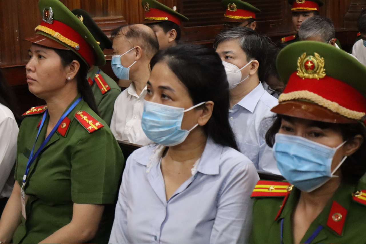 Bị cáo Mai Thị Hồng Hạnh tại phiên tòa. Ảnh: Tân Châu