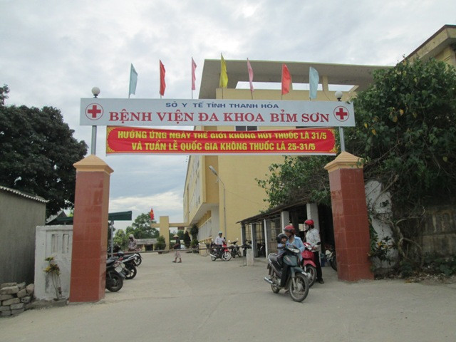 Bệnh viện Đa khoa Bỉm Sơn, nơi chẩn đoán cháu bé có bầu 4 tháng thành bệnh viêm đại tràng và viêm họng