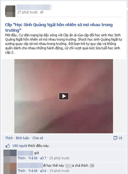 Đoạn clip đang gây xôn xao trên mạng xã hội Facebook
