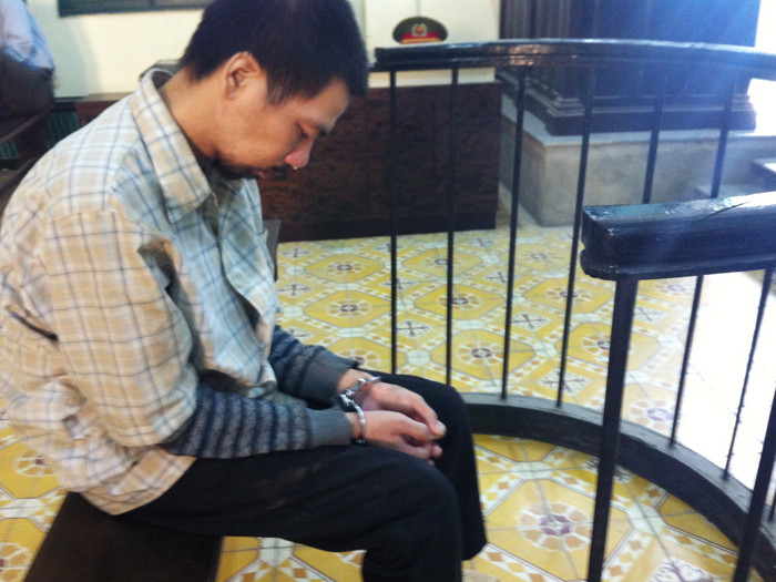 Bị cáo Bùi Đức Vinh tại phiên tòa. Bị cáo Bùi Đức Vinh tại phiên tòa