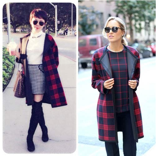 Sao Hàn-Việt nóng theo 'cơn sốt' áo khoác caro ảnh 3