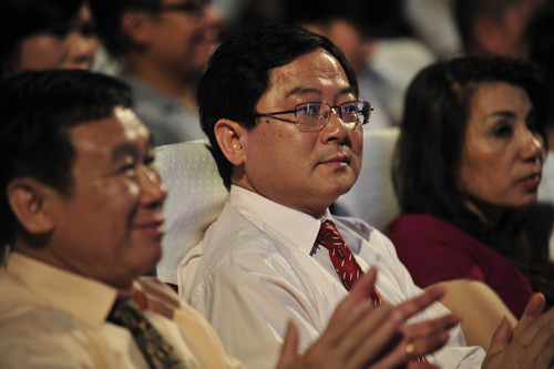 Nhà báo Lê Xuân Sơn - Tổng Biên tập Báo Tiền Phong - đơn vị bảo trợ thông tin cho cuộc thi