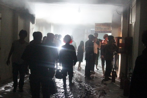 Lối vào phòng 107 rất hẹp đã bị phong tỏa