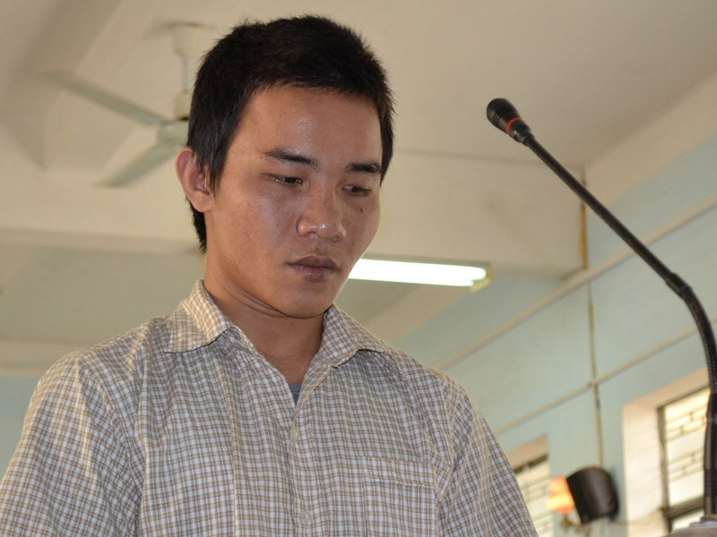 Bị cáo Tâm trước tòa. Bị cáo Tâm trước tòa