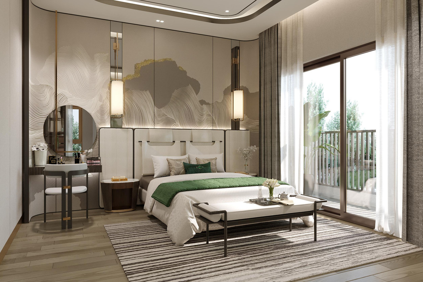 Nhà phố mẫu Gem Sky World cùng trang thiết bị nội thất giúp khách hàng trải nghiệm thực tế căn hộ của mình trong tương lai.