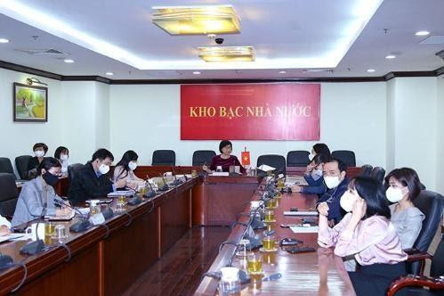 Hình ảnh tại điểm cầu trực tuyến Kho bạc Nhà nước Việt Nam