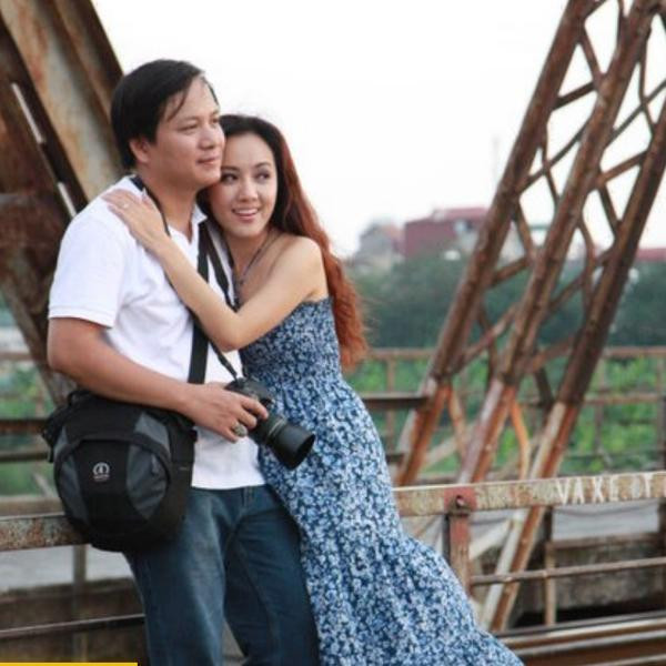 BTV Hoài Anh và chồng kín tiếng.