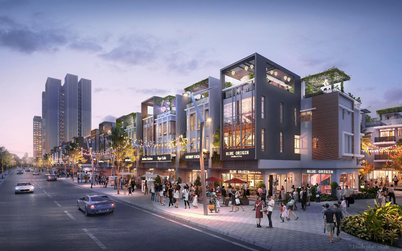 Phối cảnh shophouse 2 mặt tiền của Celesta Avenue