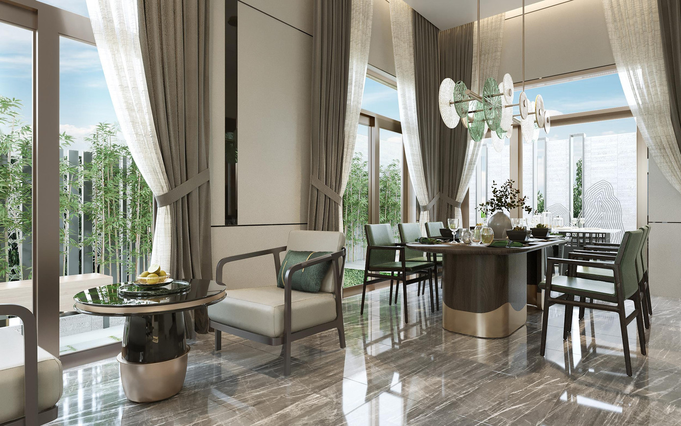 Ngôn ngữ thiết kế của nhà phố sang trọng, thời thượng mà vẫn mang lại cảm giác ấm cúng, tao nhã của ngôi nhà Việt.