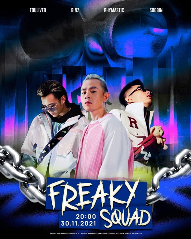 Poster chính thức của MV Freaky Squad đã được ra mắt vào ngày 30/11.