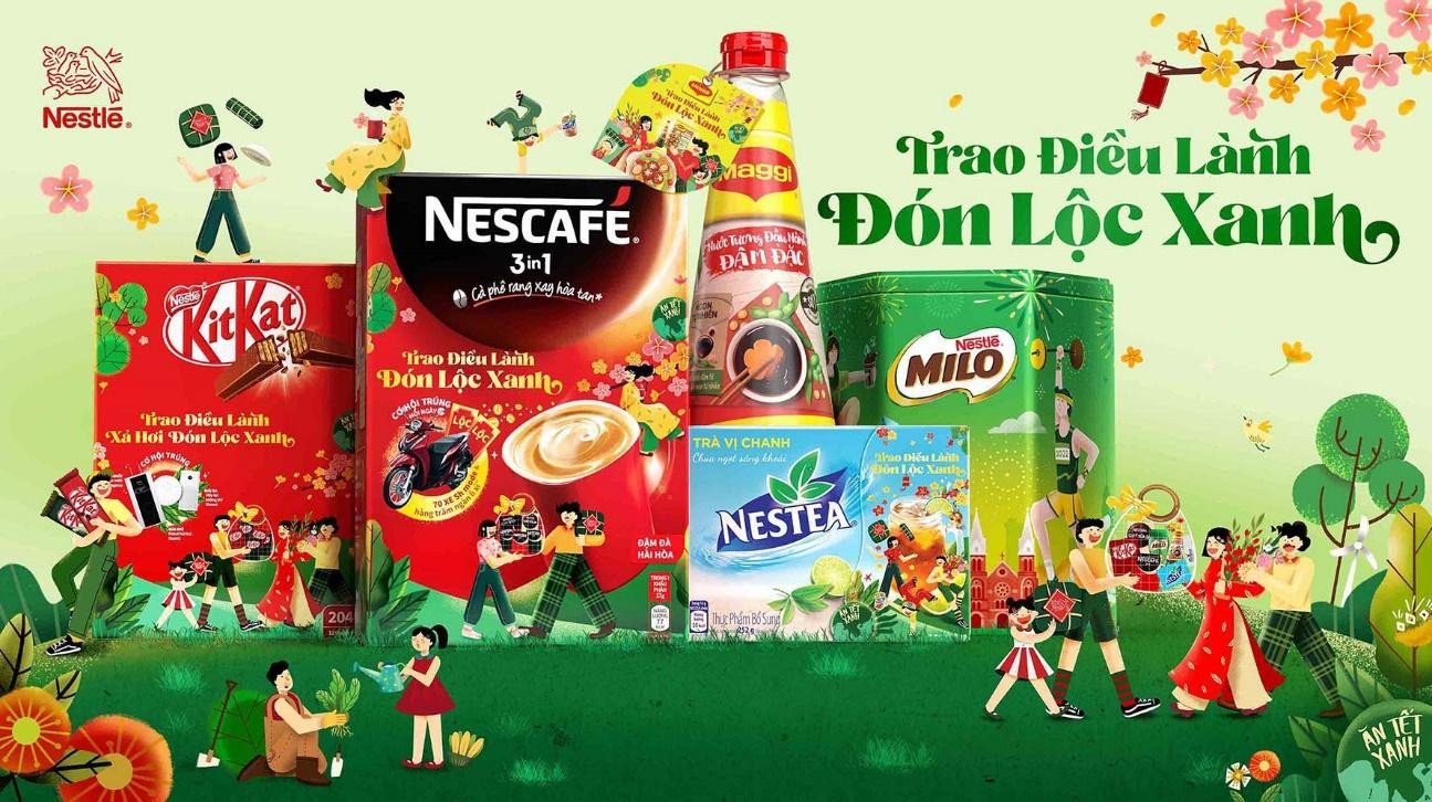 Nestlé Việt Nam đồng hành cùng người tiêu dùng trao đi những điều tốt lành năm mới trong chương trình “Trao điều lành, Đón lộc xanh”. Nestlé Việt Nam đồng hành cùng người tiêu dùng trao đi những điều tốt lành năm mới trong chương trình “Trao điều lành, Đón lộc xanh”.