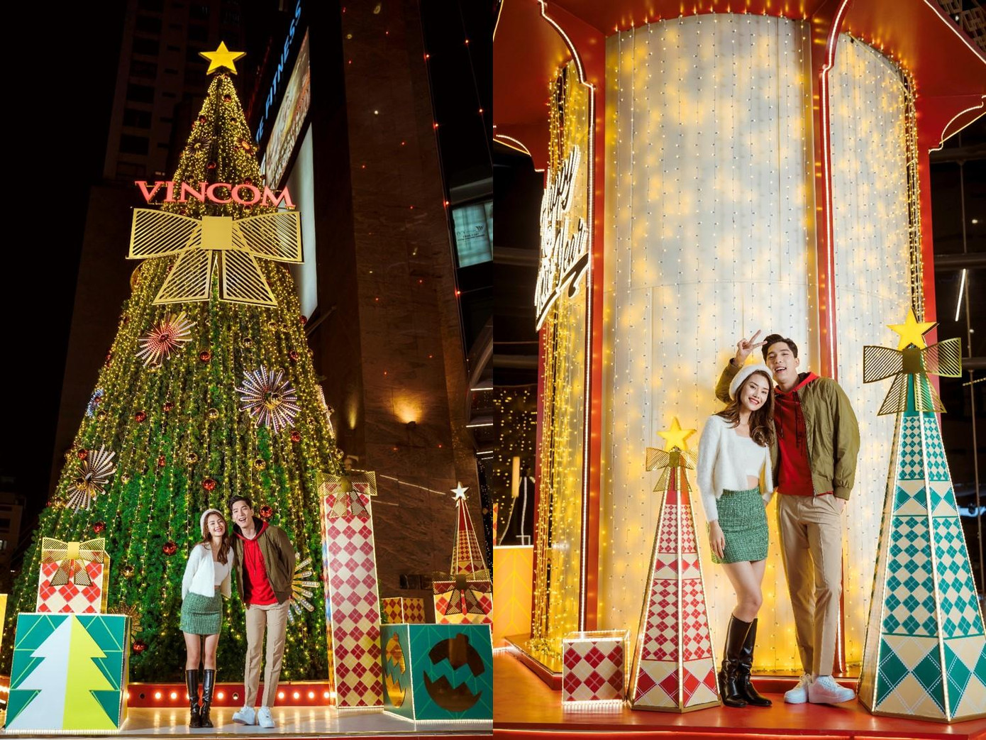 Nếu muốn "check in" với cây thông khổng lồ và rực rỡ ngay tại trung tâm Thủ đô, Vincom Center Nguyễn Chí Thanh luôn là điểm đến hàng đầu để mọi người sở hữu những bức ảnh cực chất và đậm chất Noel.