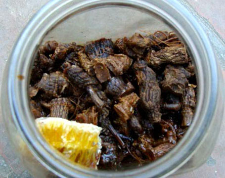 Bình rượu ngâm một phần củ sâm 800 tuổi của ông Lâm 